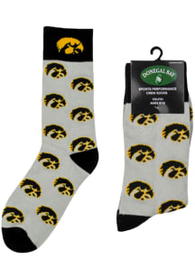 Iowa Hawkeyes Black Allover Youth Crew Socks