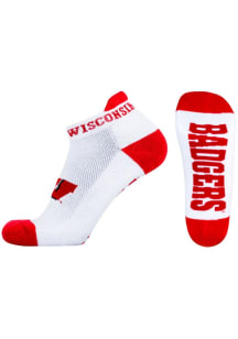 Wisconsin Badgers Footies Mens No Show Socks