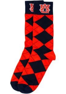 Auburn Tigers Team Color Mens Argyle Socks