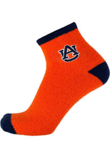Auburn Tigers Solid Fuzzy Womens Quarter Socks