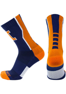 Illinois Fighting Illini Sports Performance Mens Crew Socks