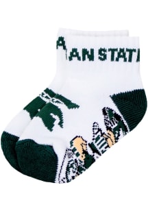 Michigan State Spartans Mascot Baby Quarter Socks