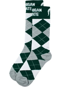 Michigan State Spartans Team Color Mens Argyle Socks
