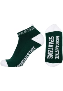 Michigan State Spartans Team Color Mens No Show Socks