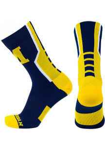 Michigan Wolverines Sports Performance Mens Crew Socks