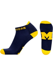 Michigan Wolverines Team Color Mens No Show Socks
