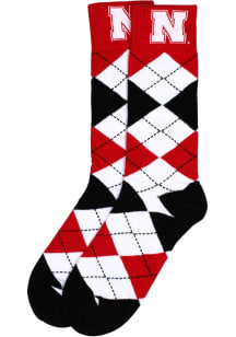 Nebraska Cornhuskers Team Color Mens Argyle Socks