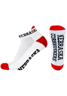 Nebraska Cornhuskers Team Color Mens No Show Socks