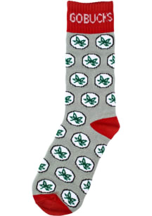 Ohio State Buckeyes Red Repeating Youth Crew Socks