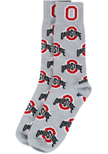 Ohio State Buckeyes Repeating Logo Mens Dress Socks