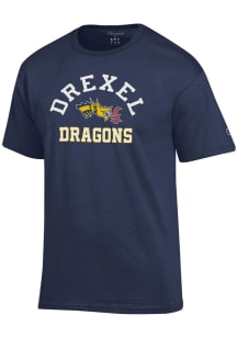 Champion Drexel Dragons Navy Blue Logo Short Sleeve T Shirt