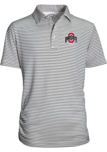 Ohio State Buckeyes Youth Charcoal Carson Short Sleeve Polo Shirt