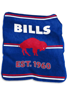 Buffalo Bills Retro Raschel Throw Blanket - Blue