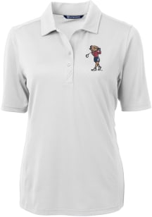 Cutter and Buck Arizona Wildcats Womens White Virtue Pique Golfing Wilma Short Sleeve Polo Shirt