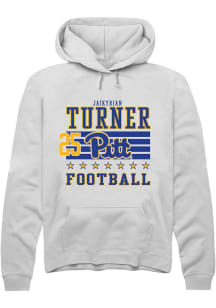 Ja’Kyrian Turner Pitt Panthers Mens White Football NIL Striped Player Hood