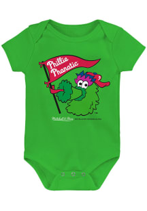 Mitchell and Ness Phillie Phanatic Philadelphia Phillies Baby Kelly Green Iconic Mascot Short Slee..