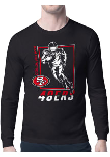 Starter San Francisco 49ers Black Grid Long Sleeve T Shirt