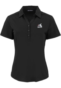 Cutter and Buck Chicago White Sox Womens Black Cooperstown  Forge Eco Polo Short Sleeve Polo Shirt