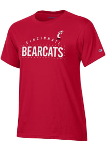 Champion Cincinnati Bearcats Womens Red Rhinestone Stadium Short Sleeve T-Shirt