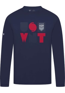 Levelwear USWNT Navy Blue Anthem Full On Long Sleeve T Shirt