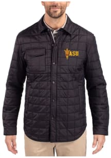 Cutter and Buck Arizona State Sun Devils Mens Black Rainier PrimaLoft Outerwear Lined Jacket