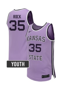 Jeffrey Rock  Nike K-State Wildcats Youth NIL Name And Number Lavender Basketball Jersey