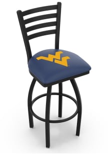 West Virginia Mountaineers High Back Swivel Pub Stool - Black