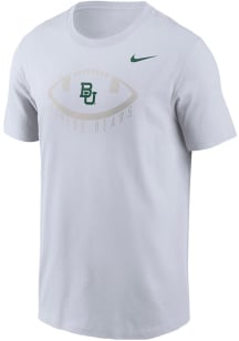 Nike Baylor Bears White Football Out Football Short Sleeve T Shirt