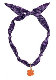 Clemson Tigers Logo Bandana Scarf Necklace