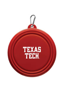 Texas Tech Red Raiders Collapsible Silicone Dog Pet Bowl Red