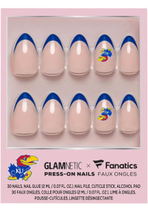 Kansas Jayhawks Glamnetic Press On Nails Cosmetics