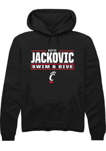 Katie Jackovic Cincinnati Bearcats Mens Black NIL Stacked Box Player Hood