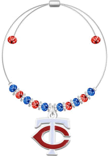 Minnesota Twins 2-Tone Beaded Toggle Womens Bracelet