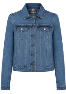 Texas Tech Red Raiders Womens Blue Rhinestone Denim Light Weight Jacket