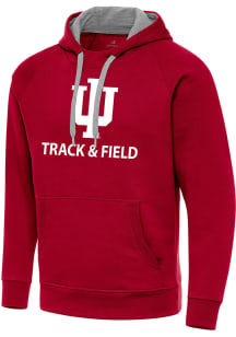 Antigua Indiana Hoosiers Mens Red Track & Field Victory Long Sleeve Hoodie
