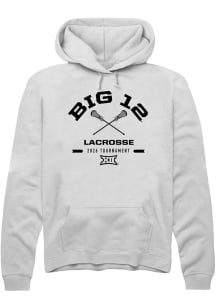 Summit Sportswear Big 12 Mens White 2026 Lacrosse Championship Long Sleeve Hoodie