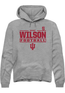Grant Wilson Indiana Hoosiers Mens Graphite Football NIL Stacked Box Player Hood