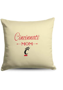 Cincinnati Bearcats Mom 18x18 Throw Pillow - White