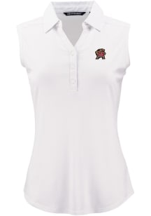 Cutter and Buck Maryland Terrapins Womens White Forge Eco Polo Shirt