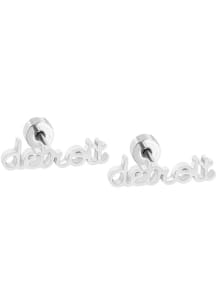 Detroit EB & Co Script Stud Womens Earrings