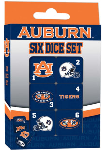 Auburn Tigers 6pc Dice Set Game