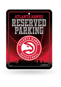Atlanta Hawks Standard Metal Parking Sign - Silver