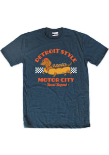 Where I’m From Detroit Navy Blue Detroit Style Hotdog Short Sleeve T Shirt