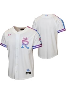 Nike Kansas City Royals Youth White City Connect Home Run Blank Jersey