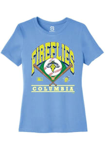 Summit Sportswear Columbia Fireflies Womens Light Blue Homefield Short Sleeve T-Shirt