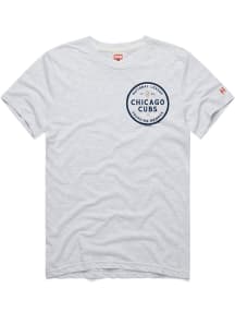 Homage Chicago Cubs Ash National League Founding Member Short Sleeve Fashion T Shirt