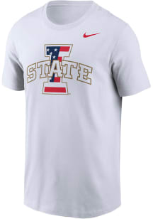 Nike Iowa State Cyclones White Patriotic Primary Logo Short Sleeve T Shirt