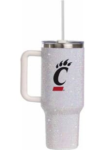 The Memory Company Cincinnati Bearcats 34oz White Bling Stainless Steel Tumbler - White