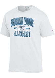 Champion BYU Cougars White Est Alumni Jersey Short Sleeve T Shirt