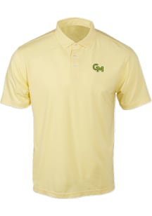 George Mason University Mens Gold BUTTER STRIPE Short Sleeve Fashion Polo